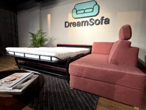 Rozkladacia sedacia súprava na každodenné spanie so zabudovaným matracom Emma